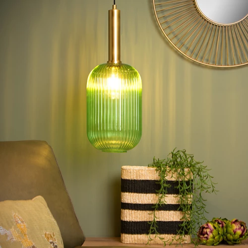 Lucide MALOTO - Hanglamp - Ø 20 cm - 1xE27 - Groen - sfeer 1